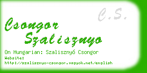 csongor szalisznyo business card