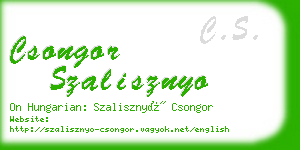 csongor szalisznyo business card